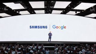 Google's Rick Osterloh on stage at Galaxy Unpacked JUly 2024 
