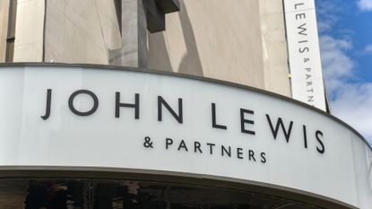 A sign on the Oxford Street branch of John Lewis, as the Partnership is poised to: cut jobs, axe the annual bonus, close one of its London headquarters and permanently shutter some stores in response to the coronavirus crisis