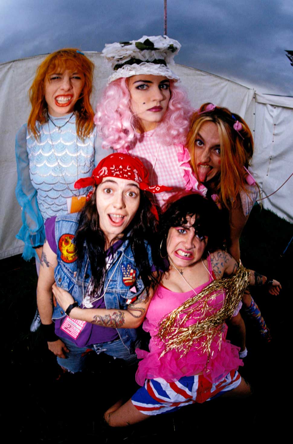 Lunachicks in 1990 - studio portrait