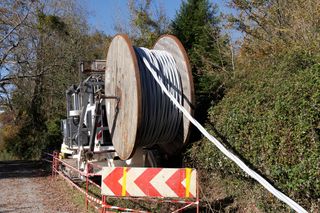 Fiber-optic cable being rolled out in Europe. Credit: PHILIPIMAGE/Shutterstock