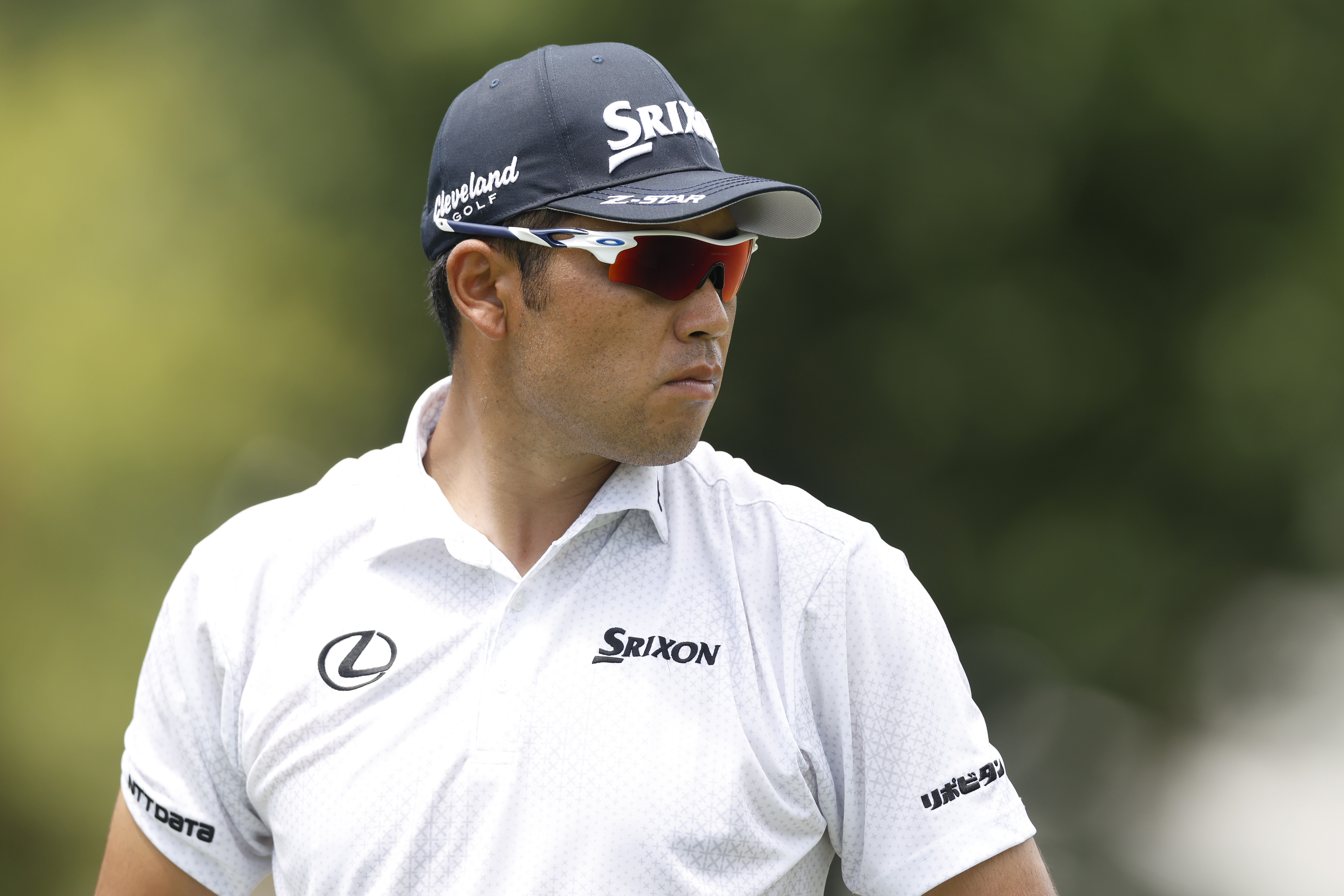 Hideki Matsuyama stares into the distance