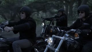 SAMCRO riding their motorcycles around Ireland.