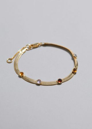 Stone Embellished Chain Bracelet