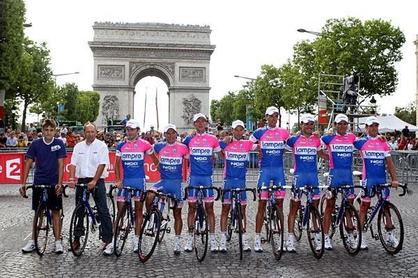 The Lampre team was in good spirits despite Cunego's non-optimal Tour.