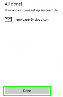 Setting up an icloud email account