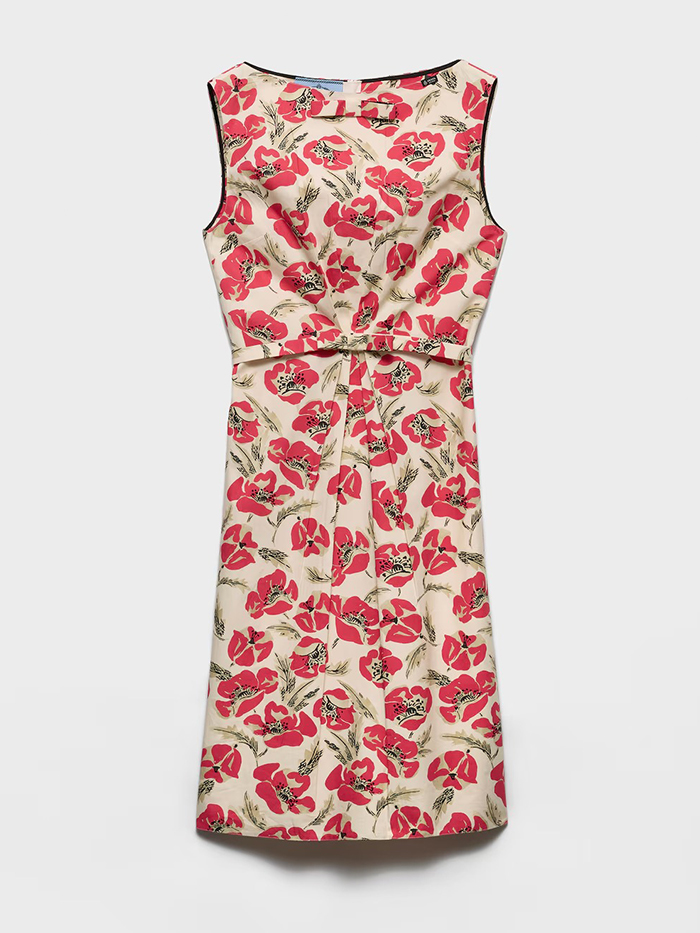 Prada, Printed Soft Poplin Dress