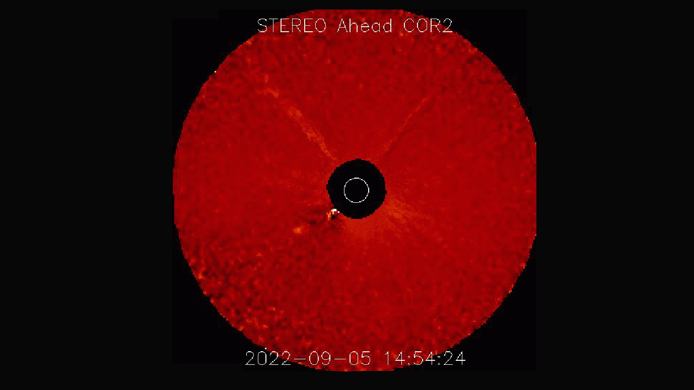 A giant coronal mass ejection burst from the sun toward Venus on Sept. 5, 2022.