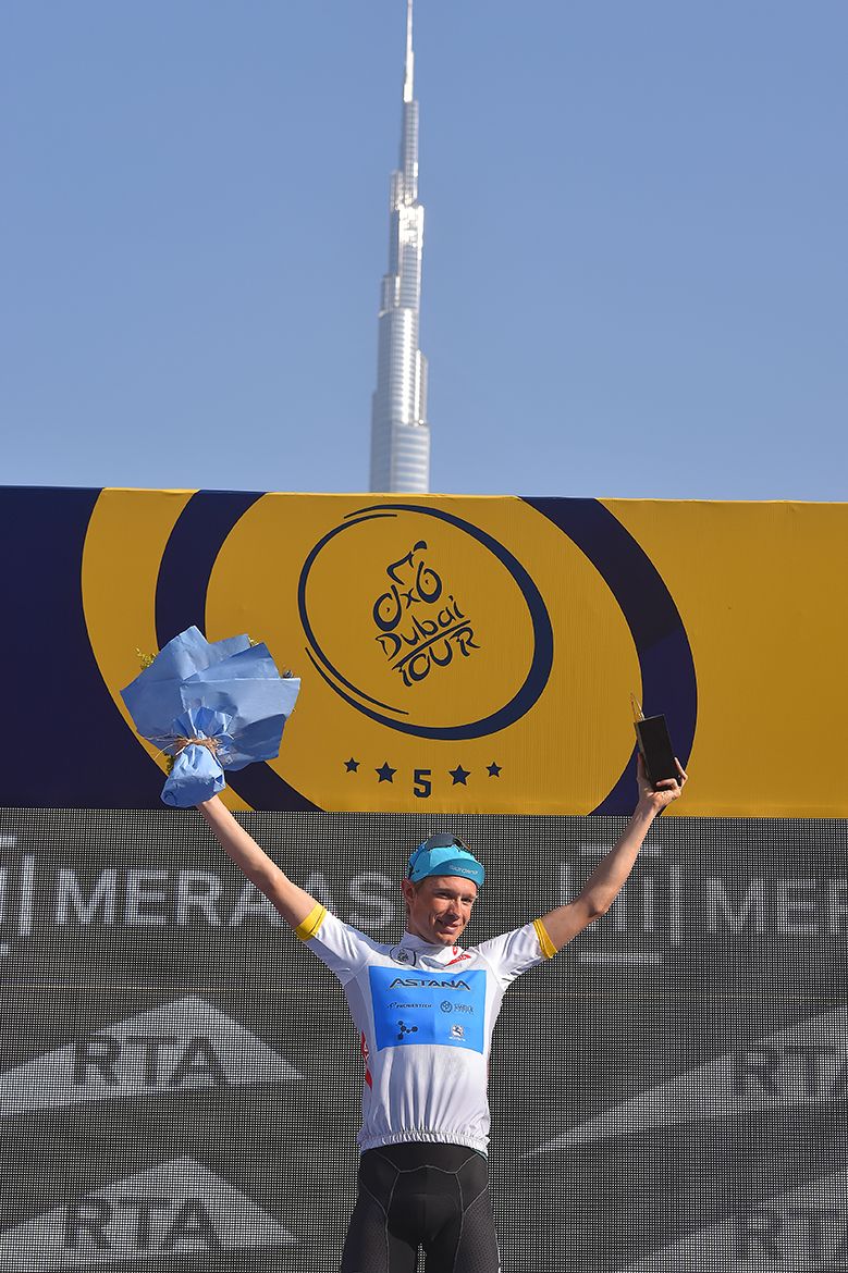 Magnus Cort (Astana) was best young rider at the 2018 Dubai Tour.