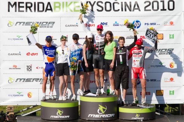 The men's overall podium at the Merida Bike Vysocina.