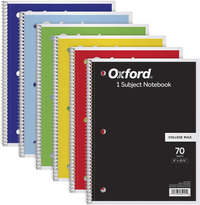 TOPS/Oxford 1-Subject Notebooks, 8" x 10-1/2", College Rule, 6-Pack| $8.99 at Amazon