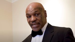 Mike Tyson in a tuxedo for Triller ad