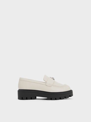 Girls Trice Metallic Accent Loafers