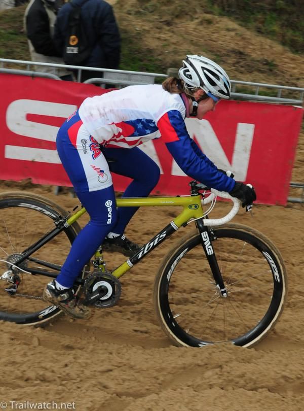 Amy Dombroski (USA) during practice