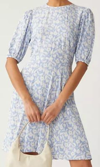 Printed Round Neck Mini Tea Dress | $44/£35 | M&amp;S