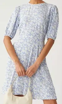 Printed Round Neck Mini Tea Dress |$44/£35 | M&amp;S