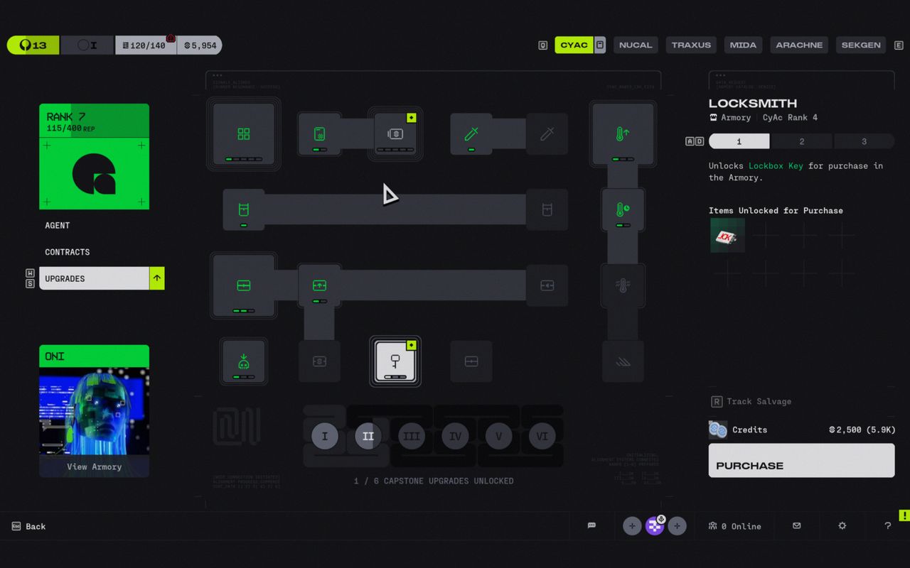 Marathon Lockbox Key: The Locksmith CyAc upgrade in the faction menu.