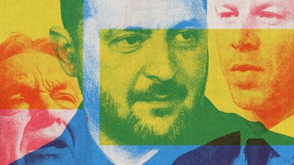 Photo collage of Viktor Orban, Volodymyr Zelenskyy, and Peter Magyar
