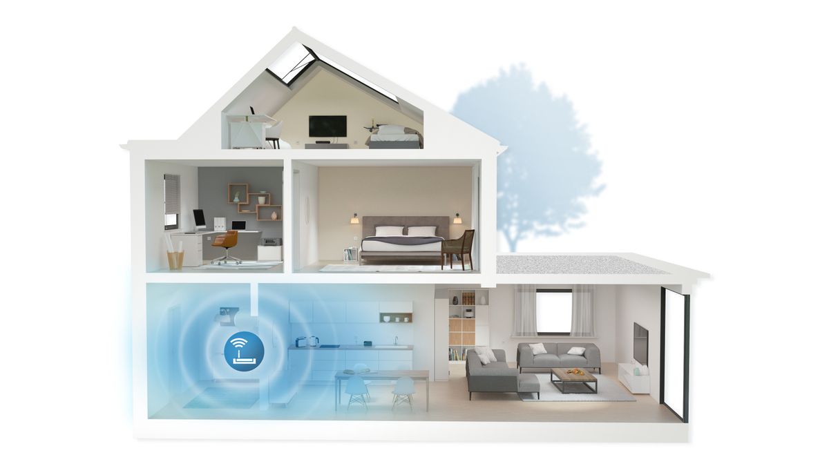 A standard family home without devolo dLAN 1200 + WiFi