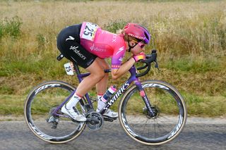 BARSURAUBE FRANCE JULY 27 Marlen Reusser of Switzerland and Team SD Worx competes in the breakaway during the 1st Tour de France Femmes 2022 Stage 4 a 1268km stage from Troyes to BarSurAube TDFF UCIWWT on July 27 2022 in BarsurAube France Photo by Tim de WaeleGetty Images
