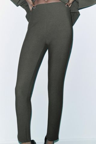 High-Waist Crepe Leggings