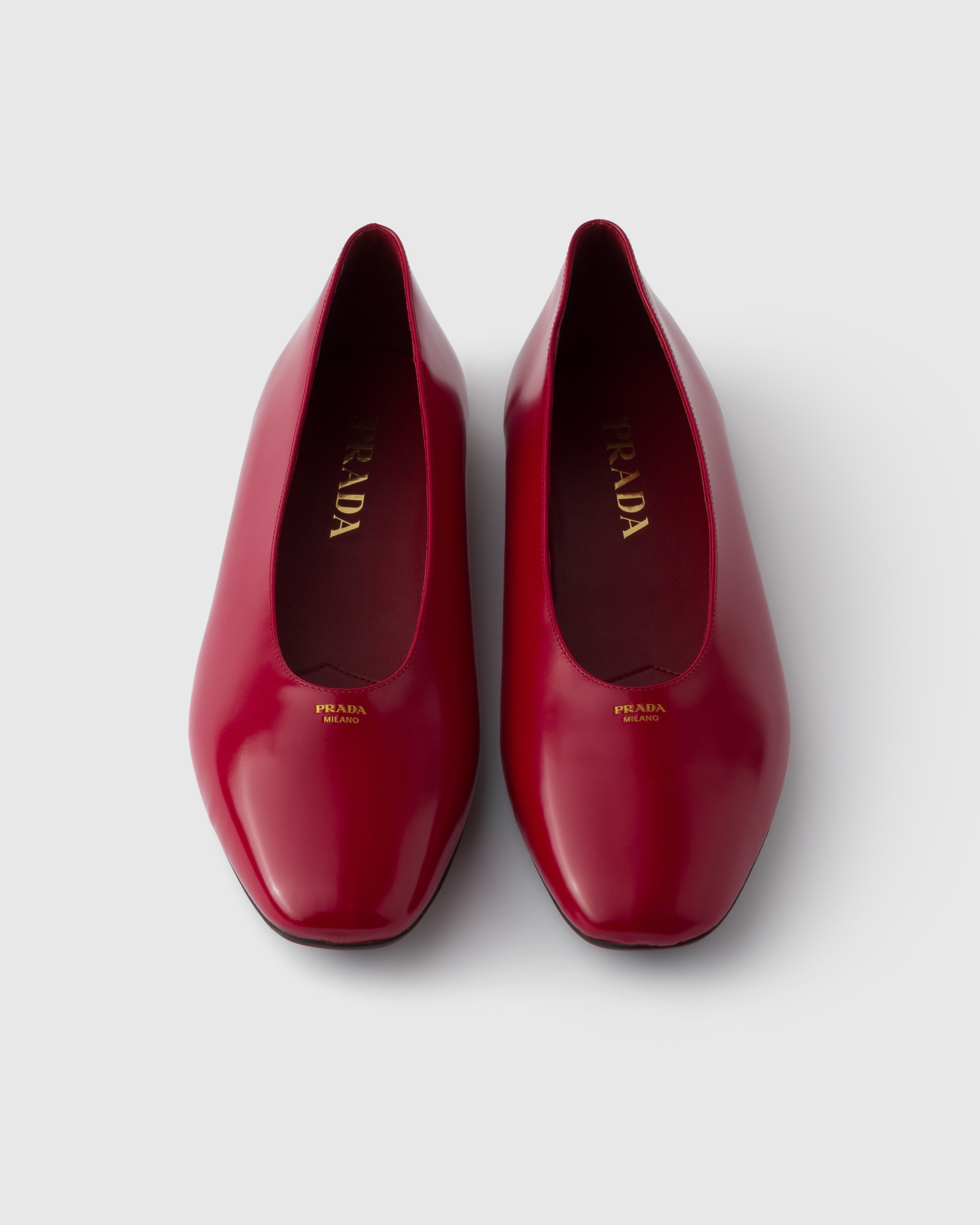 Brushed Leather Ballerinas