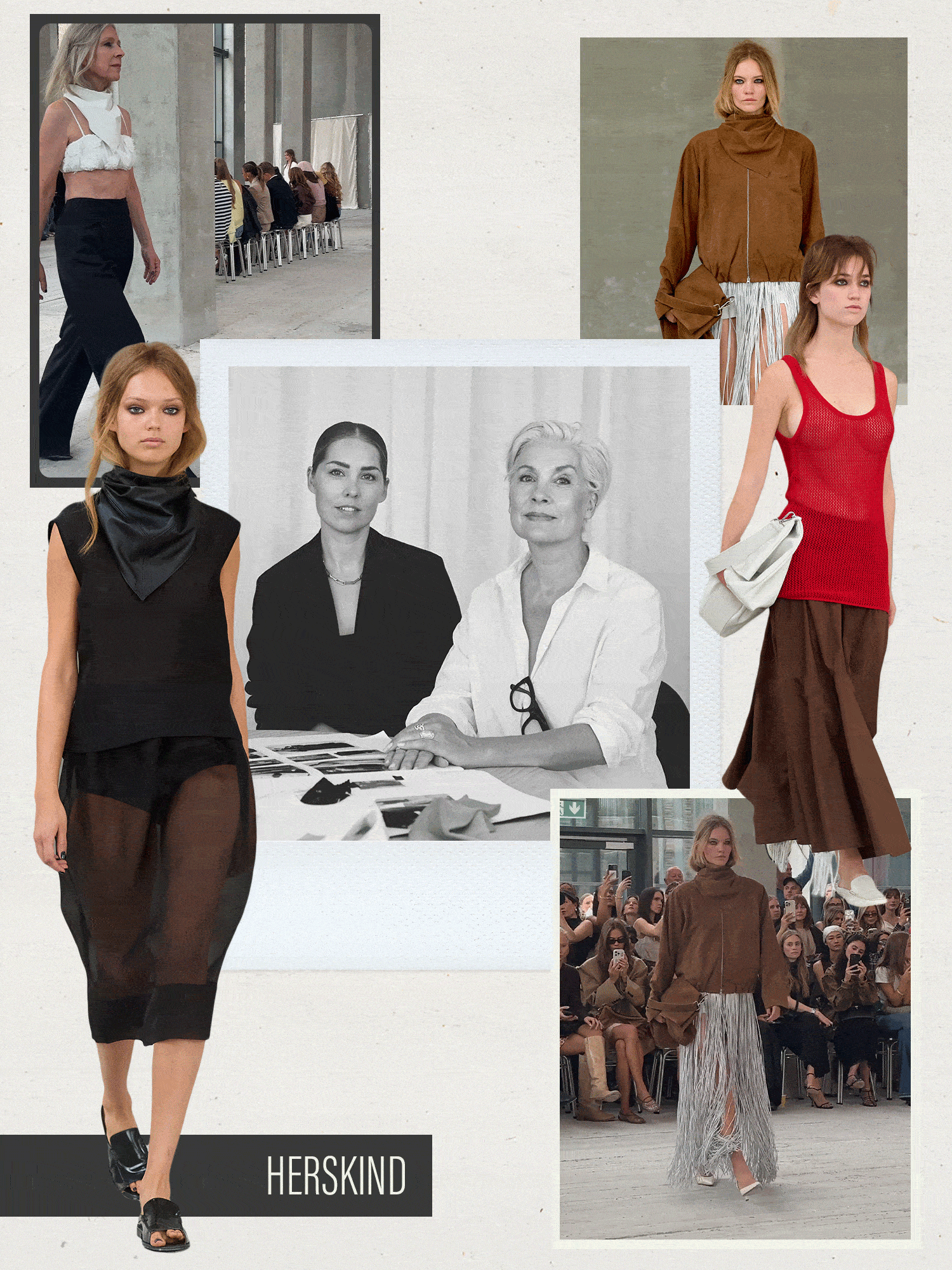 Collage of Danish female brands at the Copenhagen International Fashion Fair.