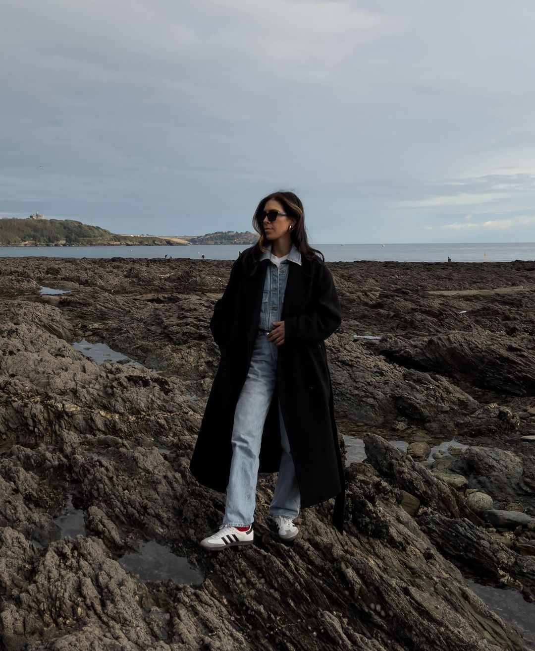 Jessica Skye wearing double denim