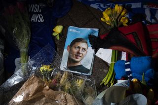 A tribute at Cardiff's Stadium for Emiliano Sala (PA)