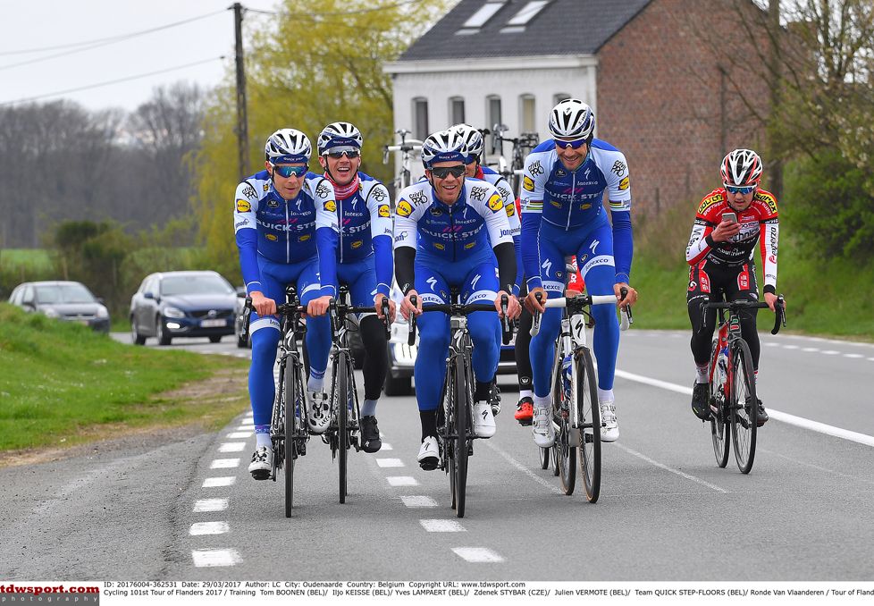QuickStep Floors train for the 2017 Tour of Flanders