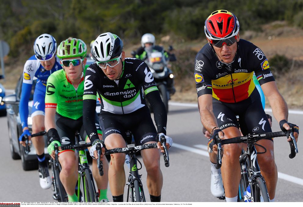 Philippe Gilbert (Quick-Step Floors) leads the peloton