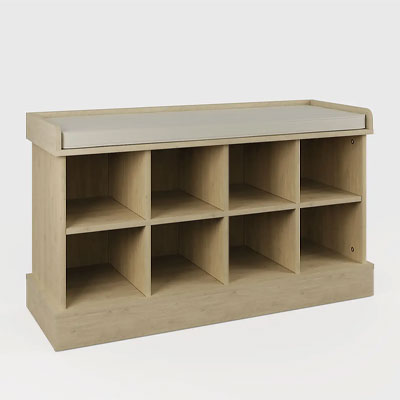 wooden shoe rack from Dunelm