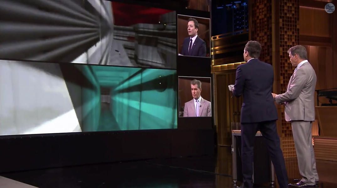 Watch Jimmy Fallon play Nintendo&amp;#039;s GoldenEye with ex-007 Pierce Brosnan