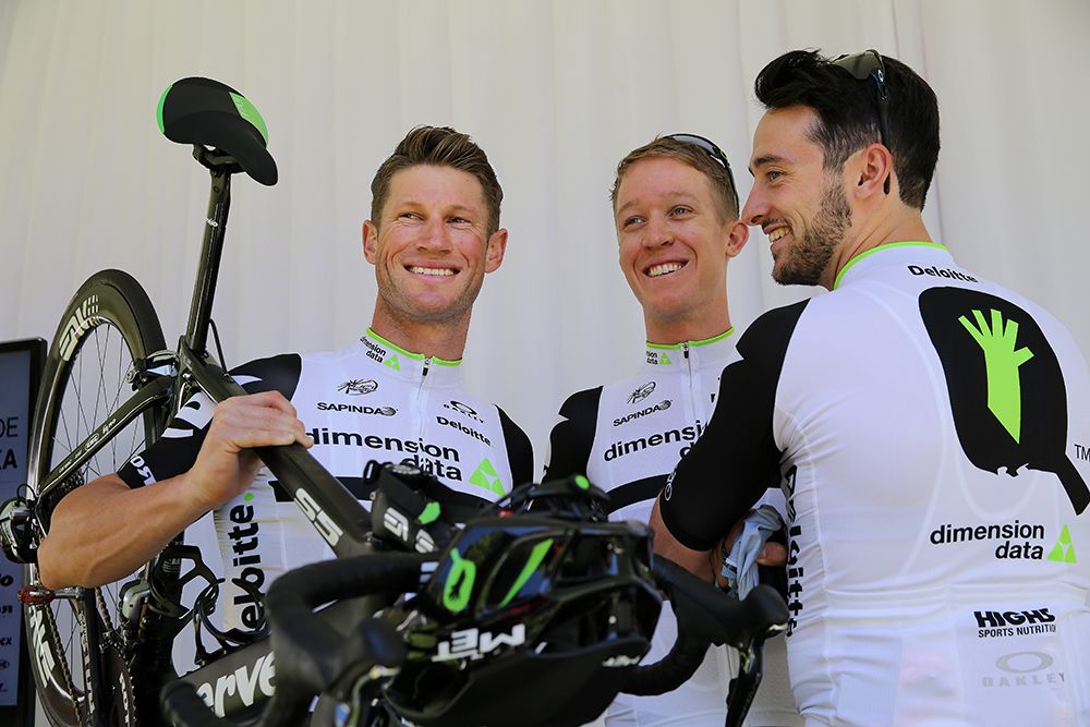 The Dimension Data show off the new jersey