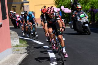 STRADELLA ITALY MAY 27 Alberto Bettiol of Italy and Team EF Education Nippo leads the Breakaway during the 104th Giro dItalia 2021 Stage 18 a 231km stage from Rovereto to Stradella Vineyard UCIworldtour girodiitalia Giro on May 27 2021 in Stradella Italy Photo by Tim de WaeleGetty Images