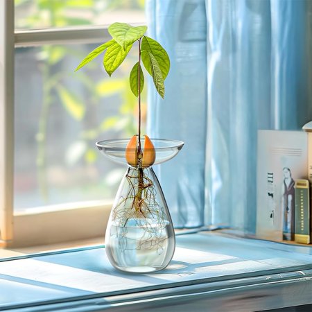 Avocado Seed Starter Vase - 2 Pack Glass Propagation Station for Indoor Plant Growing(2pcs, B)
