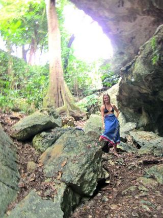 Amanda in a cenotes