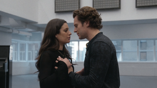 Jonathan Groff and Lea Michele rehearsing in Those You've Known