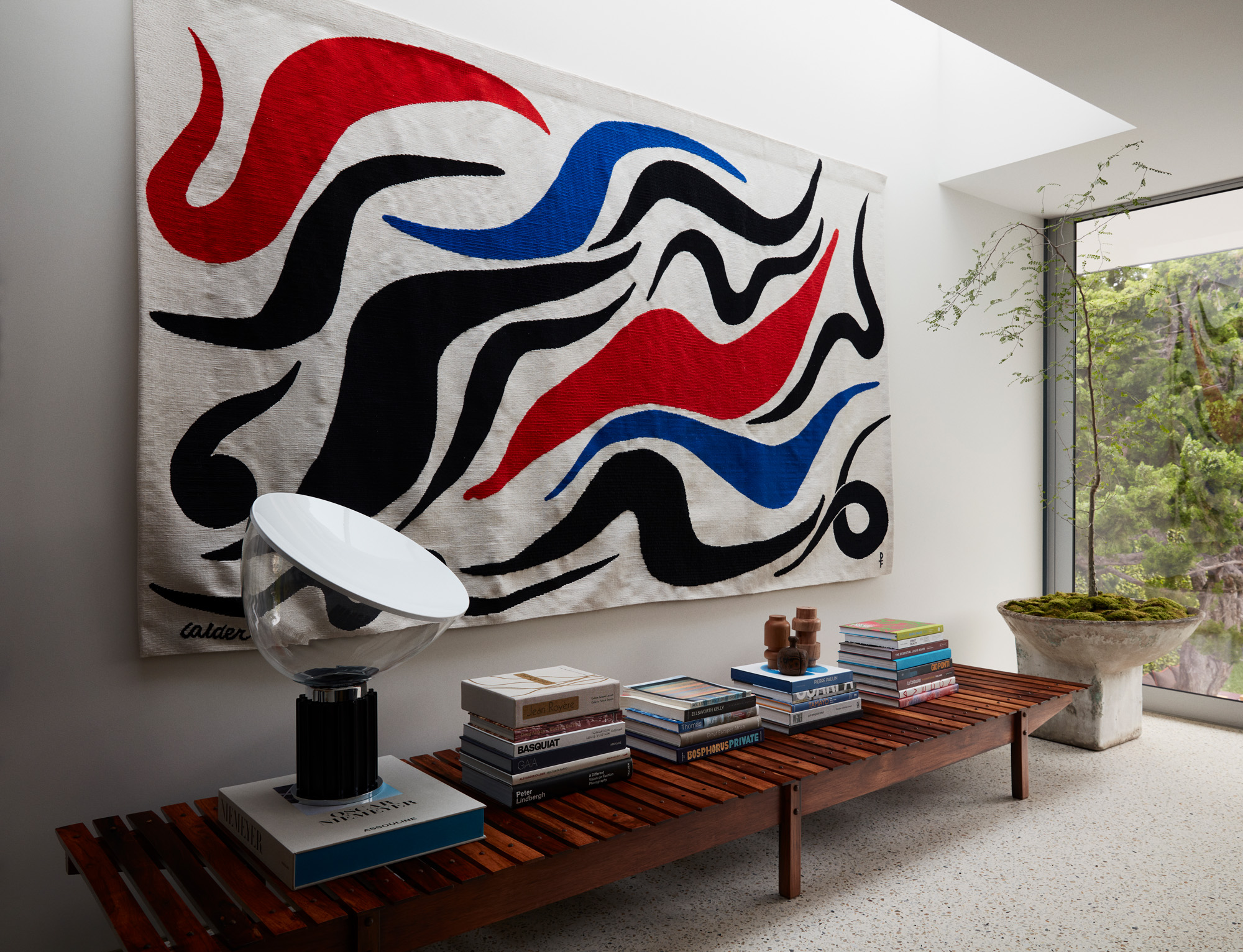colourful interiors at Malibu beach house by Studio Shamshiri