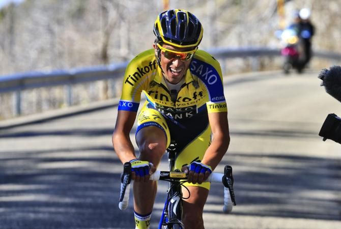 Alberto Contador (Tinkoff - Saxo) on the attack