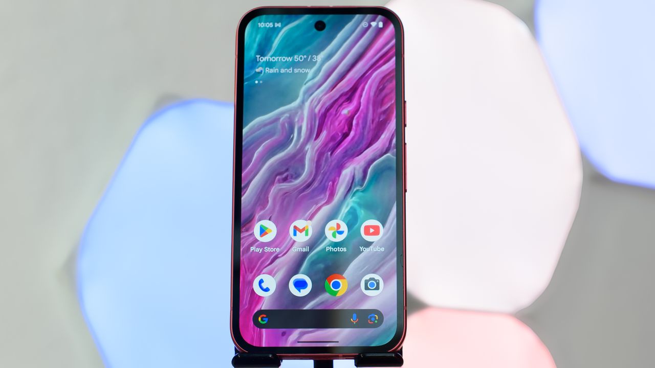 Google Pixel 9a in Peony pink