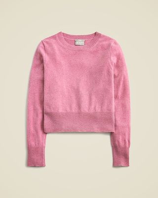 Cashmere Shrunken Crewneck Sweater