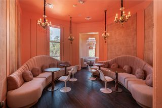 hotel bardo savannah pink velvet sofas and chic seating assortment