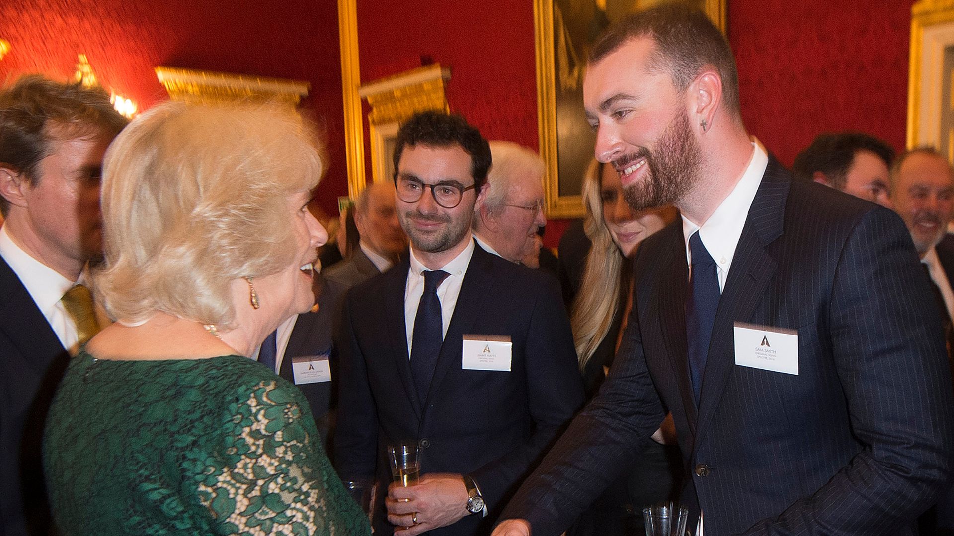 Queen Camilla and Sam Smith
