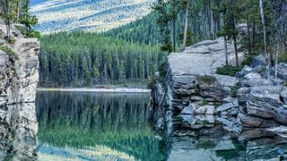 Horseshoe Lake in Jasper National Park, Alberta, Canada