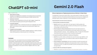 o3-mini vs Gemini 2.0 Flash screenshot