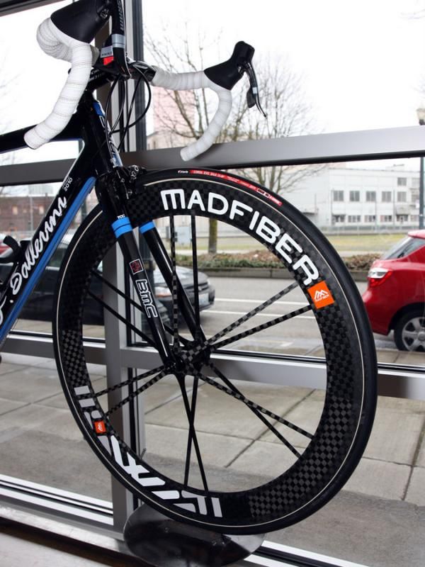 Mad Fiber wheels grace the Franco Ballerini tribute bike.