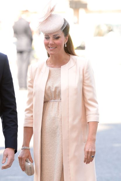 Kate Middleton Dresses Baby Bump In Jenny Packham At Queen's Coronation Service