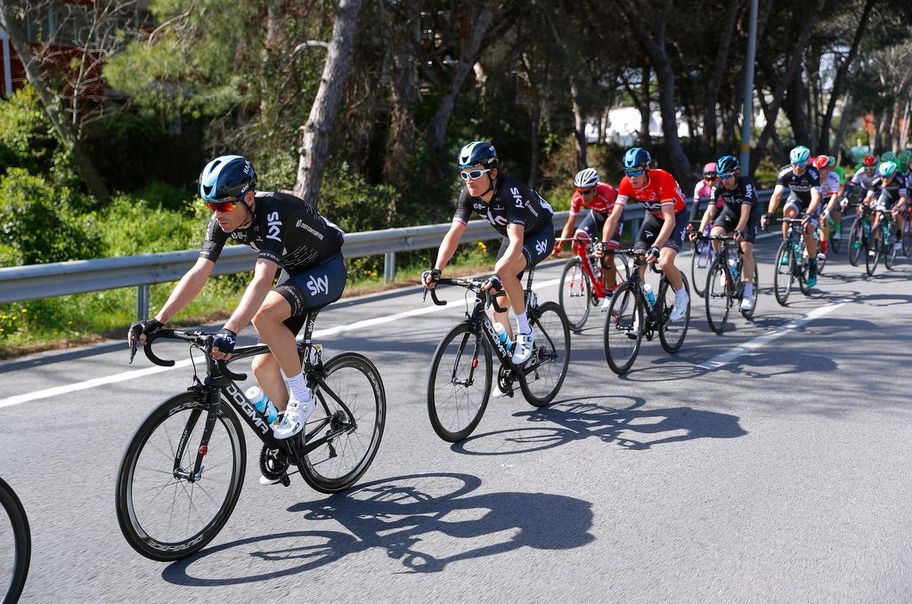 Team Sky looking after Chris Froome on the final day