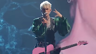 Machine Gun Kelly performs at the MTV Video Music Awards.