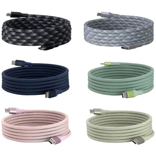 Scosche MagStack Tangle-Free USB-C to USB-C Magnetic 6 ft. Charging Cable